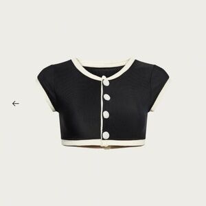 SAME The Grace Top Black / Cream
